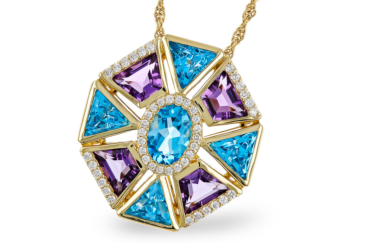 M320-76583: NECKLACE 4.47 SEMI-PREC (BT & AMY) 4.65 TGW