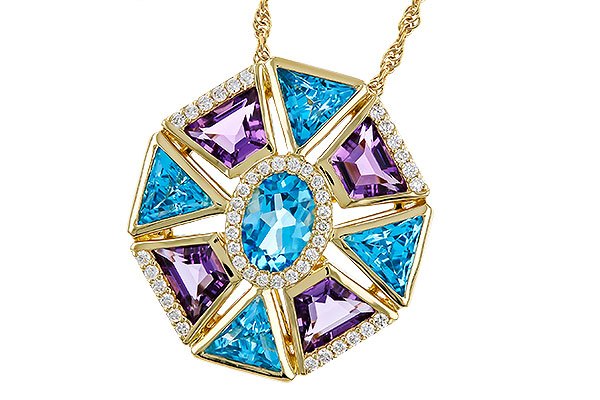 M320-76583: NECKLACE 4.47 SEMI-PREC (BT & AMY) 4.65 TGW