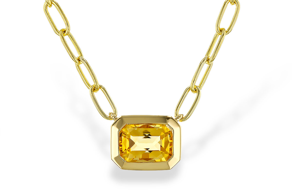 M320-78429: NECKLACE .86 CITRINE (18")
