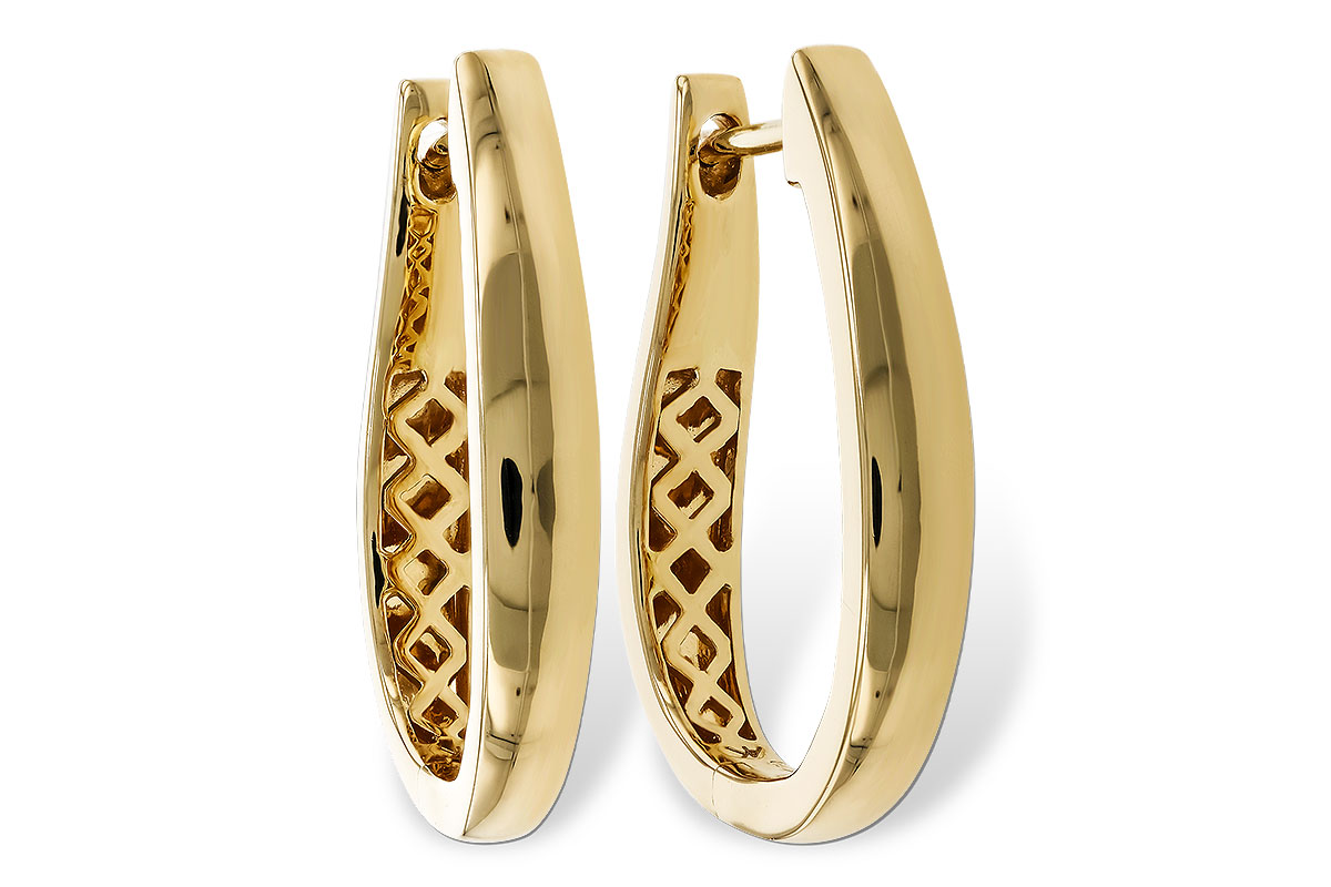 M320-78438: GOLD EARRINGS (22MM)