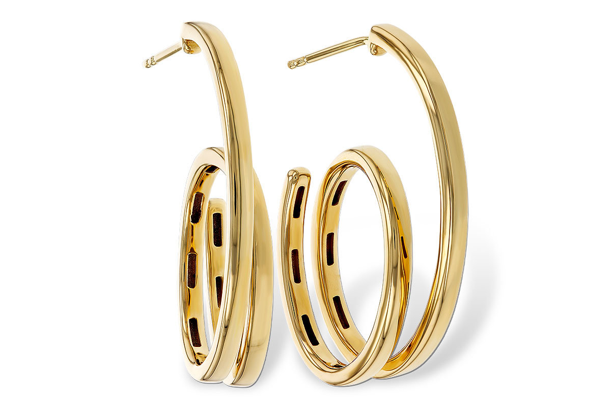 M320-78447: GOLD EARRINGS (30MM)
