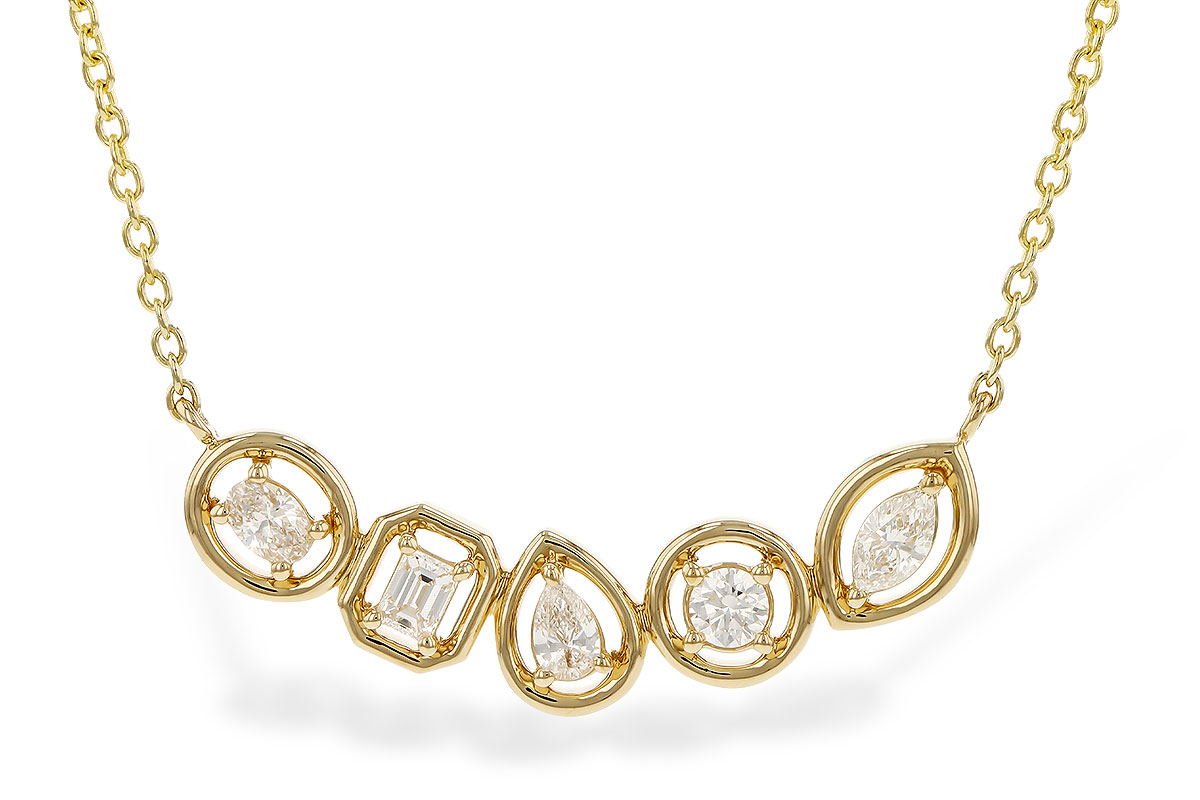 M320-79283: NECKLACE .50 TW FANCY CUT DIAS (18")