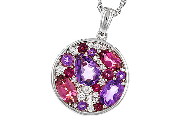 M320-79356: NECK 1.83 TW SEMI-PRECIOUS (P.TOUR, AMY) 2.00 TGW