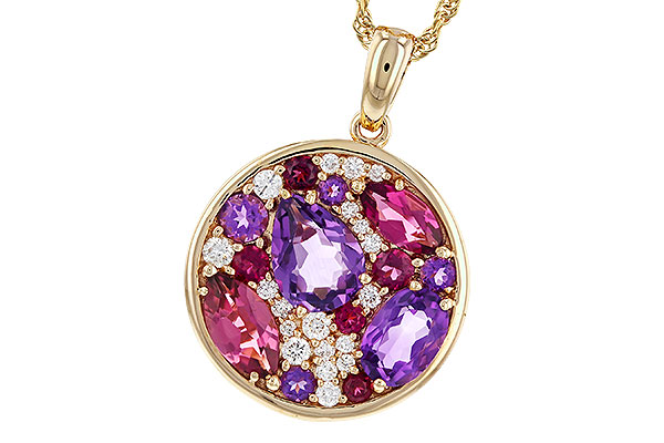 M320-79356: NECK 1.83 TW SEMI-PRECIOUS (P.TOUR, AMY) 2.00 TGW