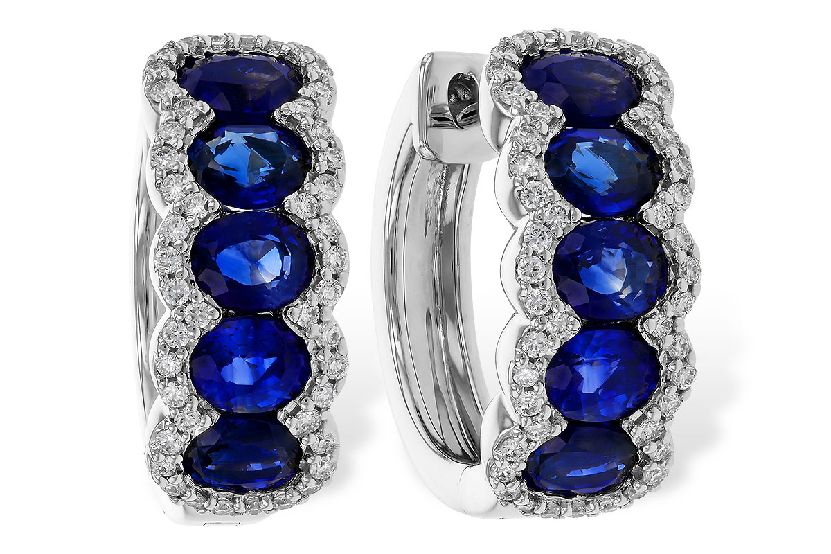 M320-80183: EARRINGS 2.32 TW SAPPHIRE 2.57 TGW