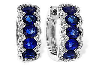 M320-80183: EARRINGS 2.32 TW SAPPHIRE 2.57 TGW