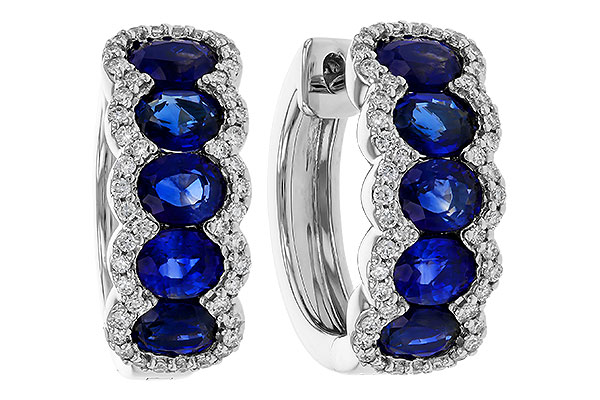 M320-80183: EARRINGS 2.32 TW SAPPHIRE 2.57 TGW