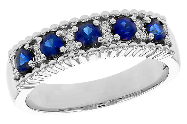 M320-81156: LDS WED RG .64 TW SAPPHIRE .76 TGW