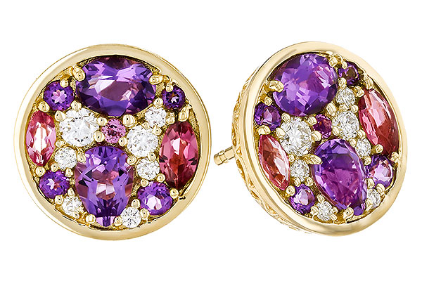 M320-81174: EARR .82 TW SEMI-PRECIOUS (P.TOUR, AMY) .98 TGW