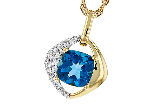 M321-63838: NECK 1.43 LONDON BLUE TOPAZ 1.62 TGW (7MM LBT)