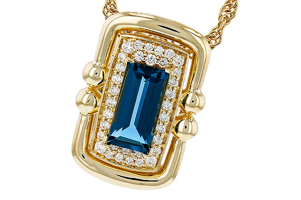 M321-63856: NECK .84 LONDON BLUE TOPAZ .96 TGW (8x4MM LBT)