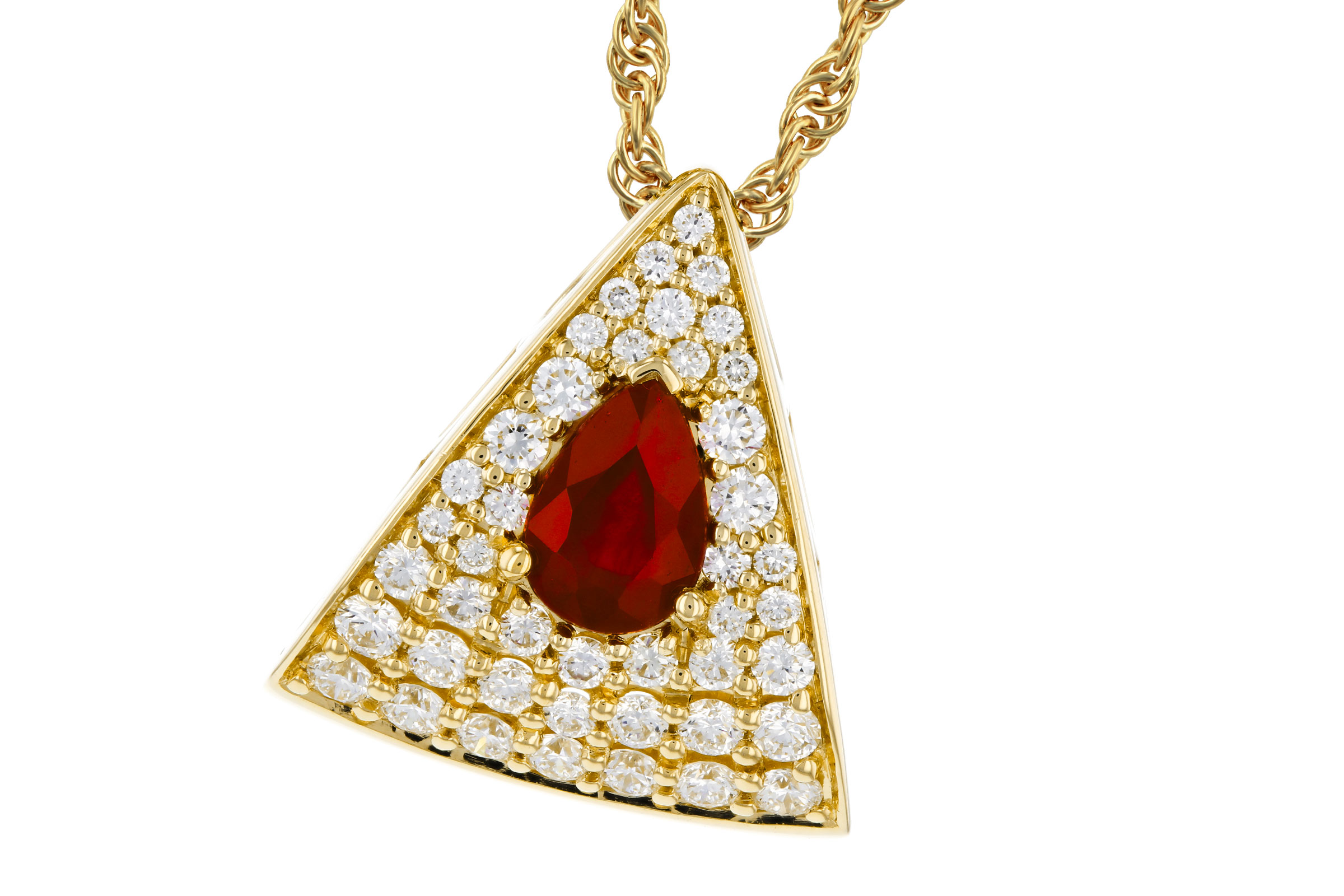 M321-65710: NECKLACE .46 RUBY .80 TGW (6x4MM RU)