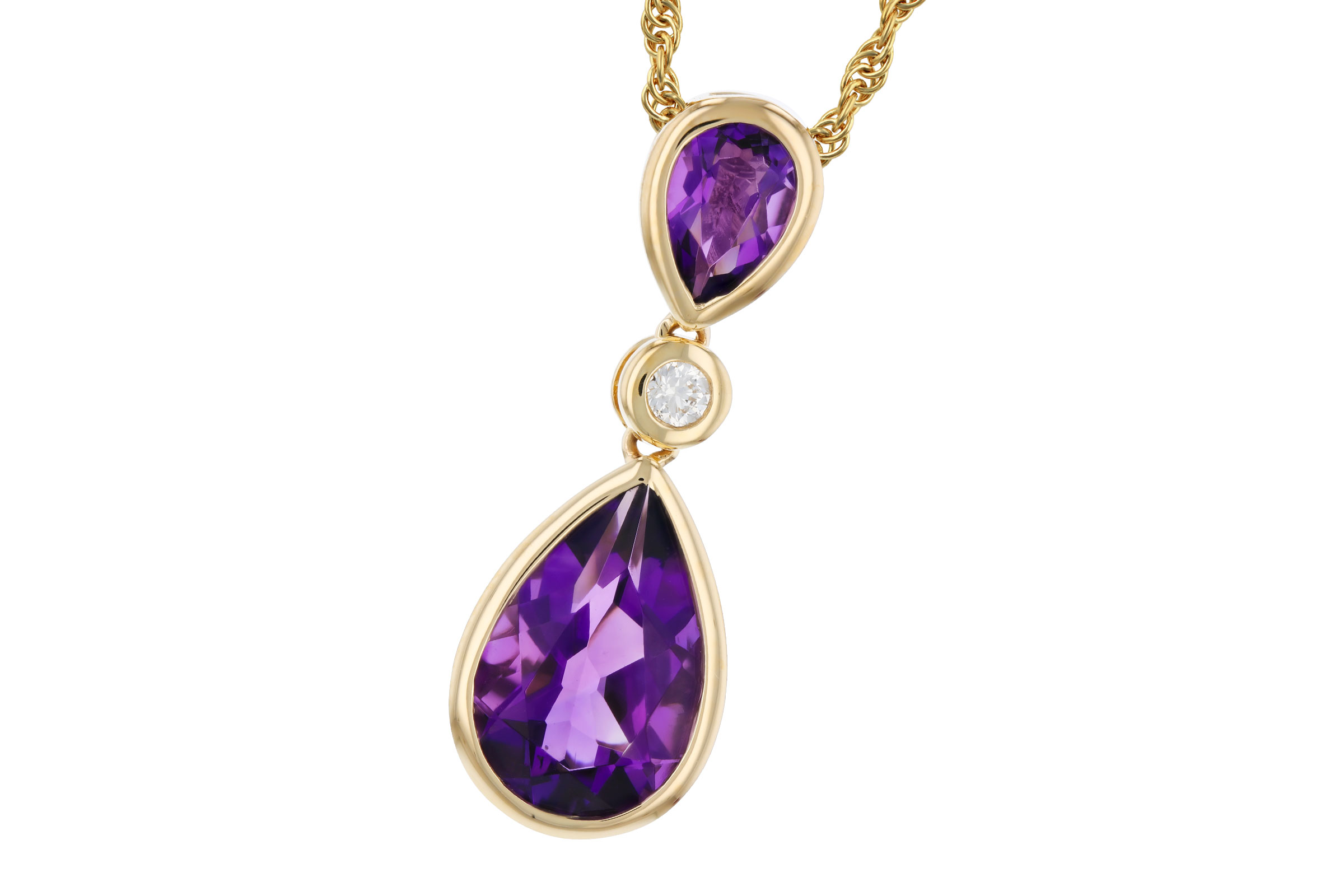 M321-66547: NECKLACE 1.92 TW AMETHYST 1.96 TGW
